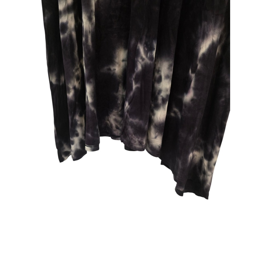 Natural Life Dark Blue White Tie Dye Long Sleeve Handkerchief Hem Maxi Dress Med - Picture 8 of 11